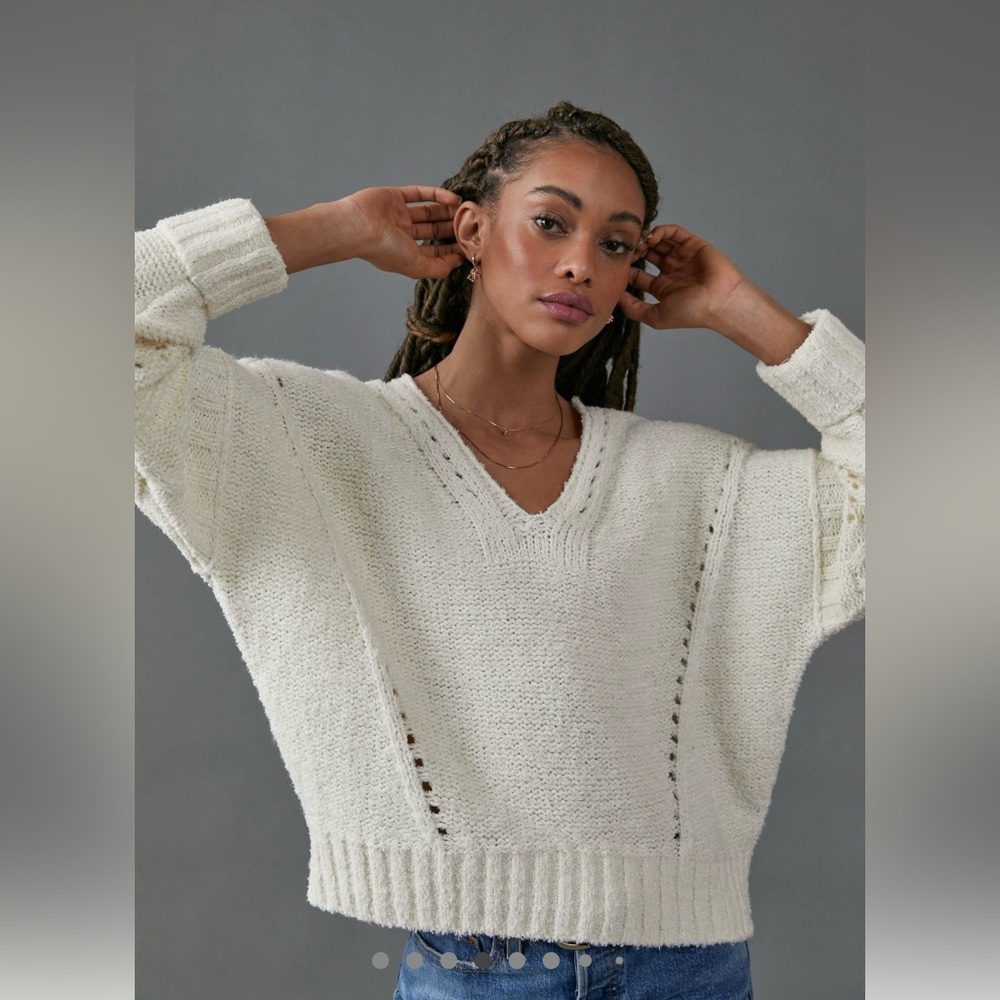 Anthropologie Pilcro Marla V-Neck Sweater